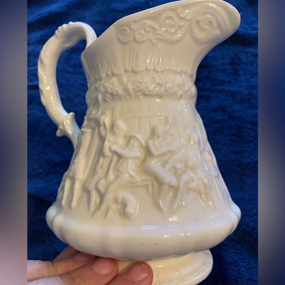 Ceramic Ivory Pitcher 1968 Ennis Raised Design‎ - Picture 4 of 7